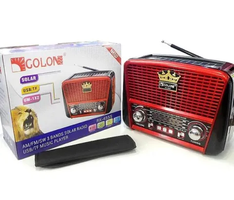 Приймач радіо з флешкою ​​GOLON RX-455S (сонячна панель)