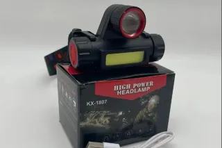 Налобний ліхтарик із Type-C BL-1807 (LED+COB)